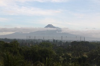 View of Mount Merapi from Hyatt Regency Hotel Yogyakarta