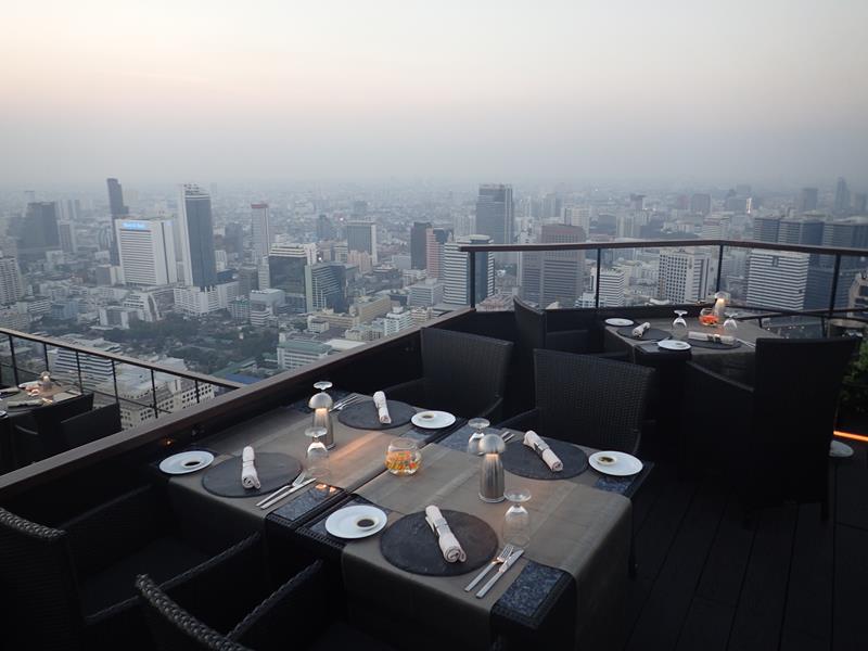 Dining tables at Vertigo Grill Bangkok
