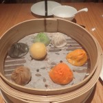 Different flavoured soup dumplings at Crystal Jade Restaurant Bangkok