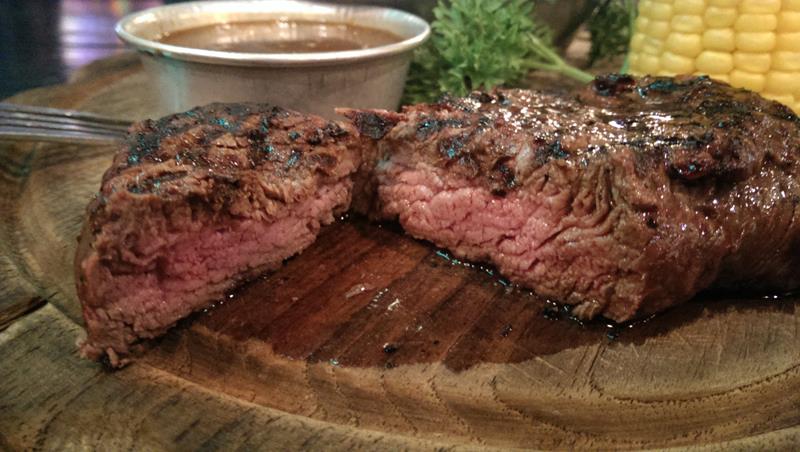 Medium to well done steak at Buffalo Bill Steak House