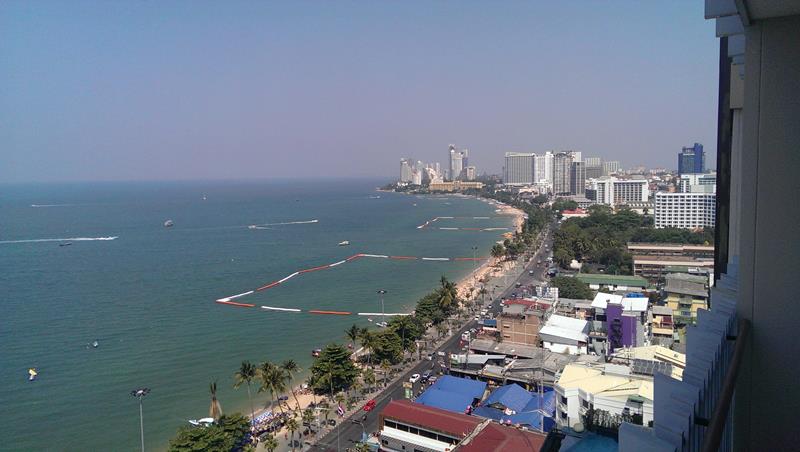 View from balcony at Hilton Hotel Pattaya