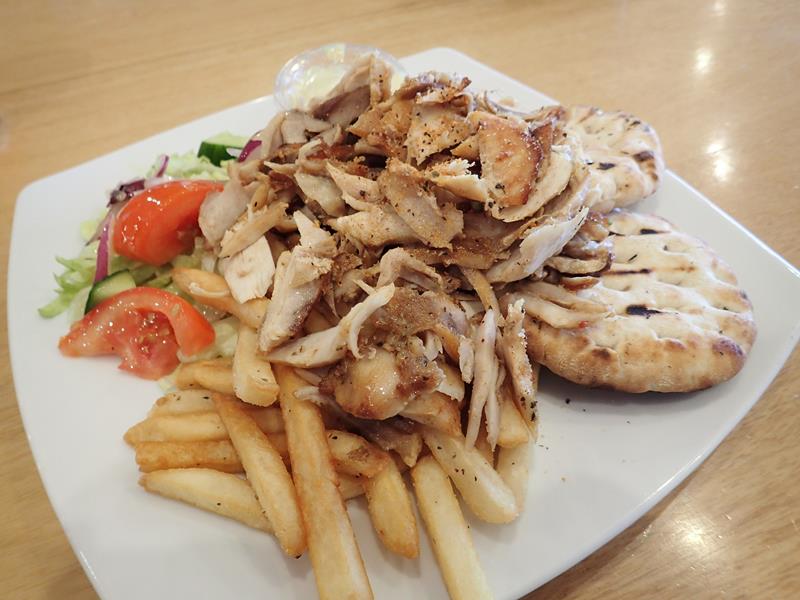 Chicken Gyros Plate at Greek Street Grill