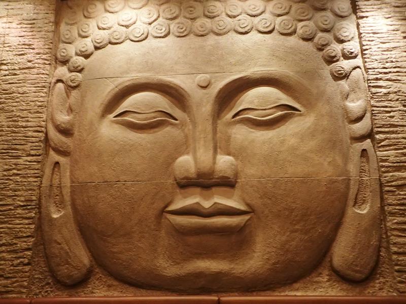 Buddha Face Sculpture at Miyako Restaurant