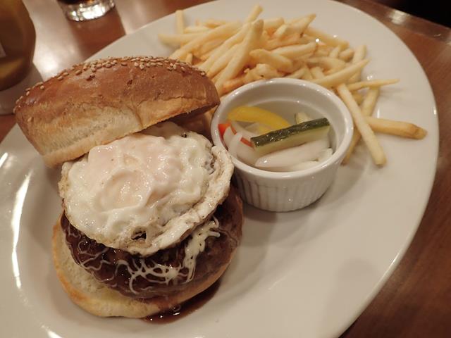 Teriyaki Burger at Shane's Burg American Restaurant Shinjuku
