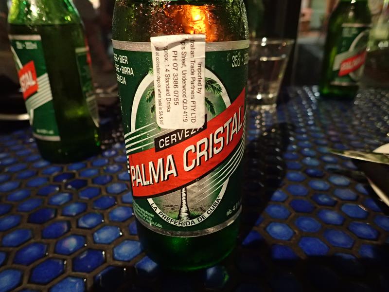 Palma Cristal Cuban beer