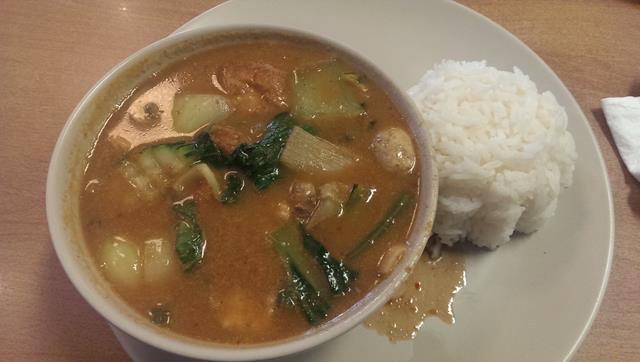 Red Thai curry at Peace Harmony