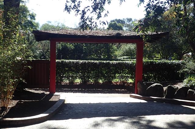 Torri gates at Japanese Gardens Auburn Sydney
