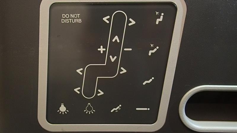 Controls for total lay flat bed on Qantas