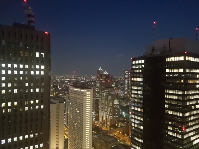 View at night from Hibiki Restaurant Shinjuku