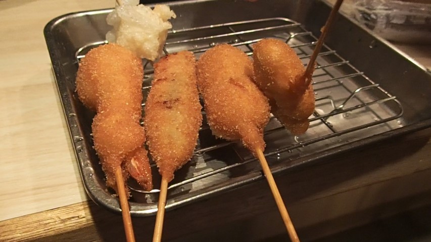 Kushikatsu at Momotaro Restaurant Osaka