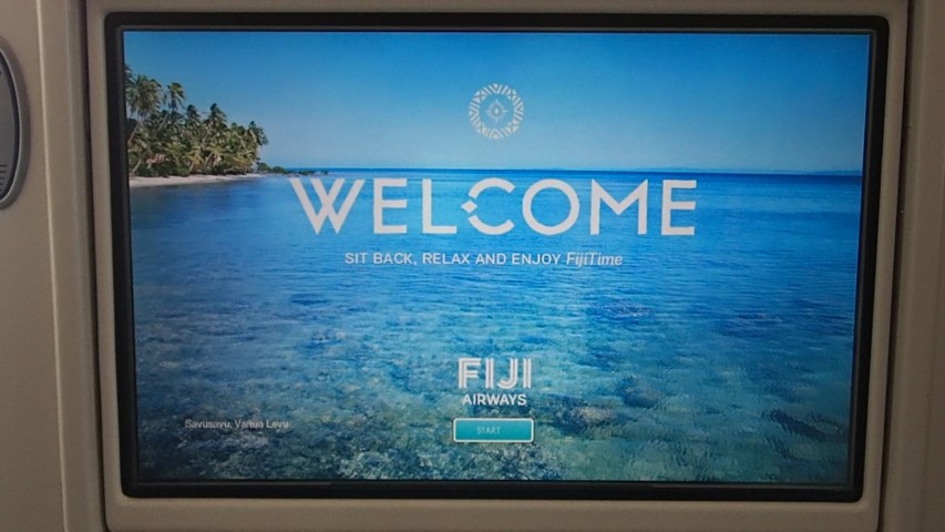 Fiji Airways A330-200 Business Class Entertainment Screen