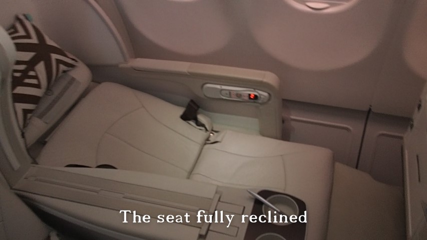 Fiji Airways A330-200 Business Seat Fully Reclined