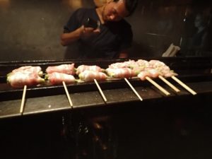Chicken Skewers at Iku Yakitori Restaurant