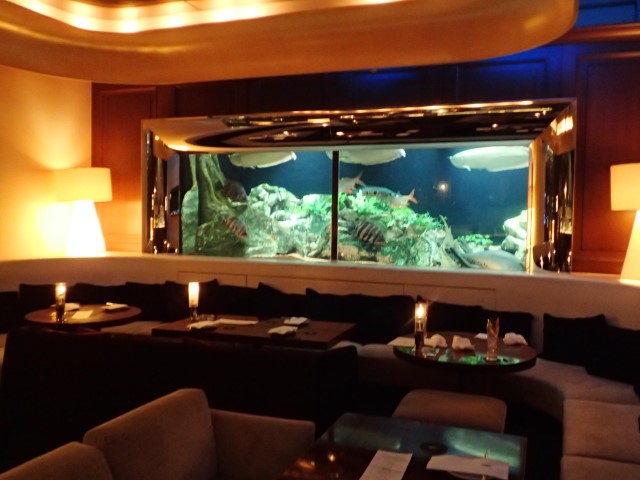 Dining at Den Aquaroom Shinuku Tokyo