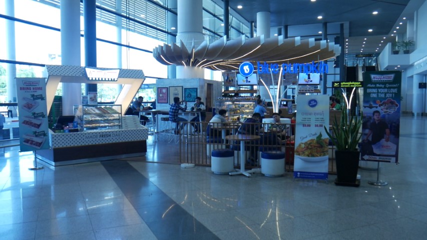 Food stalls at Phnom Penh International Airport