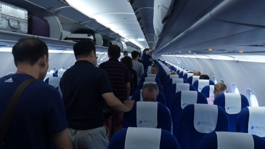 Inside the A320 Cambodia Angkor Air