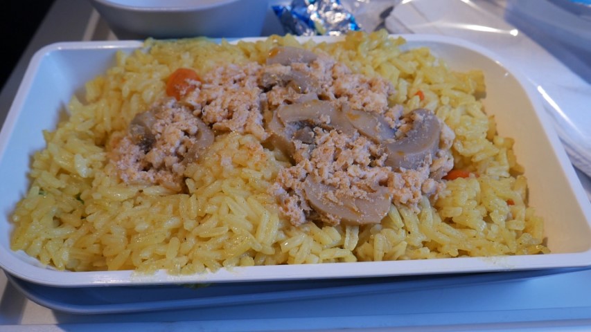 SilkAir Food Chicken and Rice dish