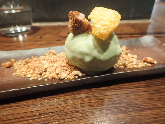 Green Tea Ice Cream at Sake Restaurant