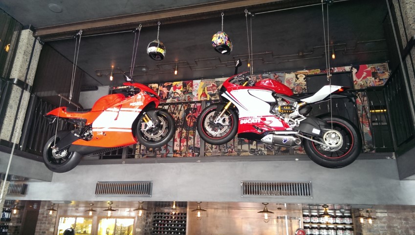 Italian Motorbikes at Crinitis Italian Restaurant