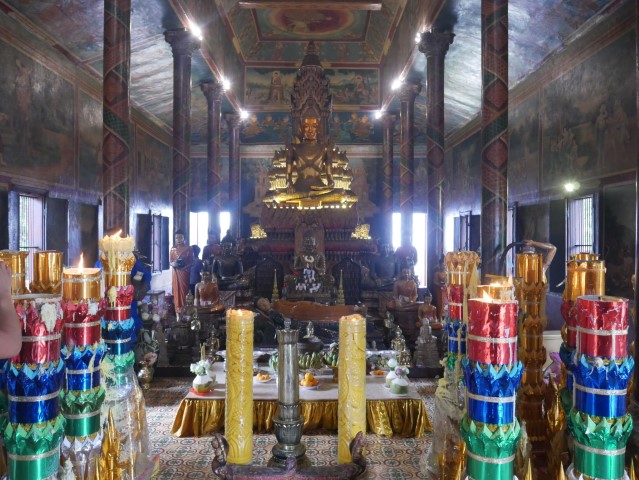 The Buddha Statue inside Wat Phnom Temple