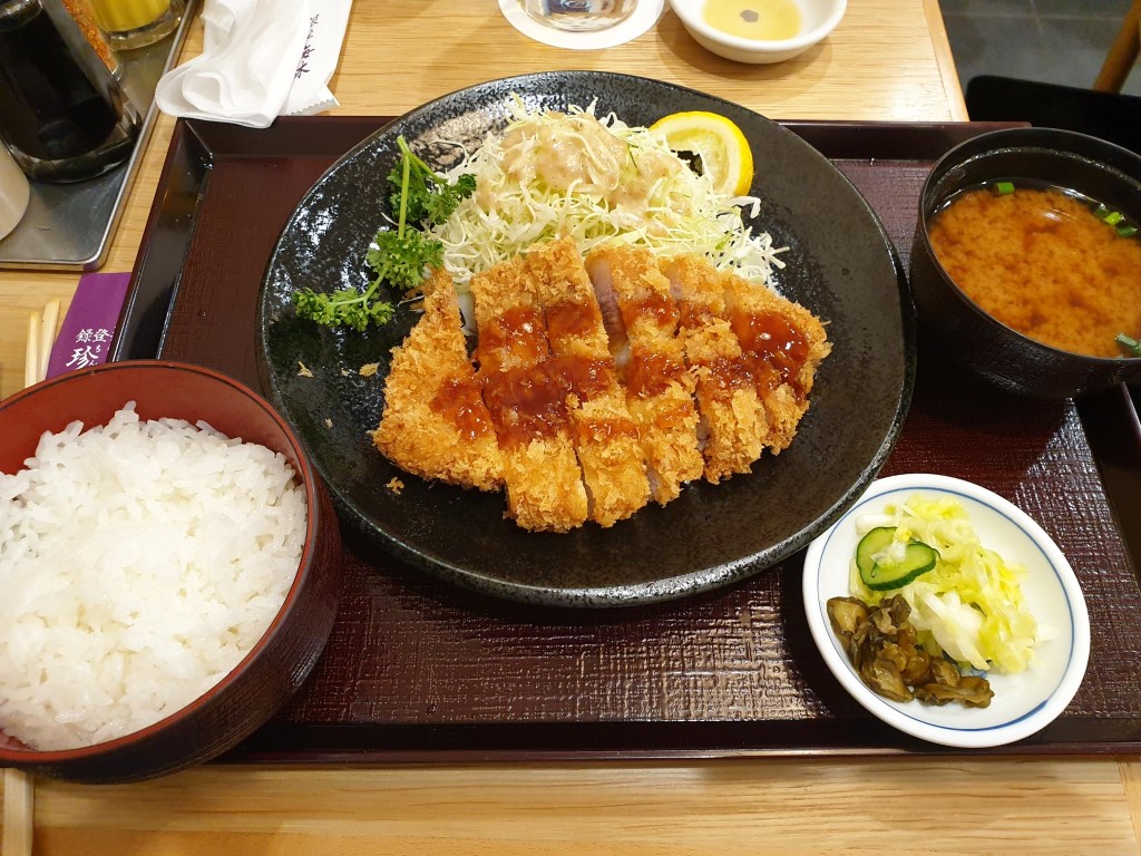 Tonkatsu set at Bairin Restaurant Ginza Tokyo