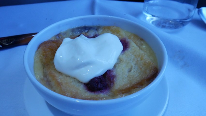 Dessert on Qantas Business Class