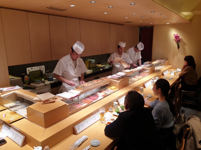 Inside Tsukiji Sushiko Restaurant Ginza