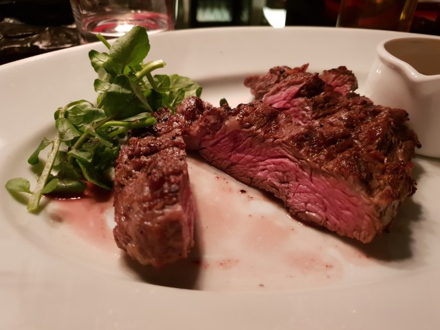 Perfectly Cooked Steak at the Grand Hyatt Steakhouse