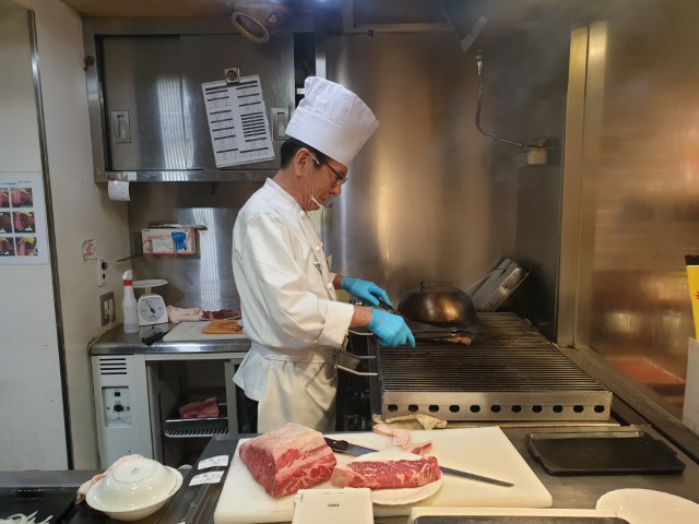 The Chef at Ikinari Steak House Ginza