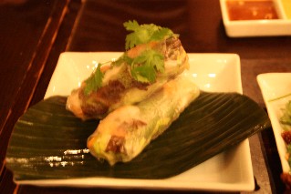 Spring rolls at Vietnam Frog Restaurant Tokyo