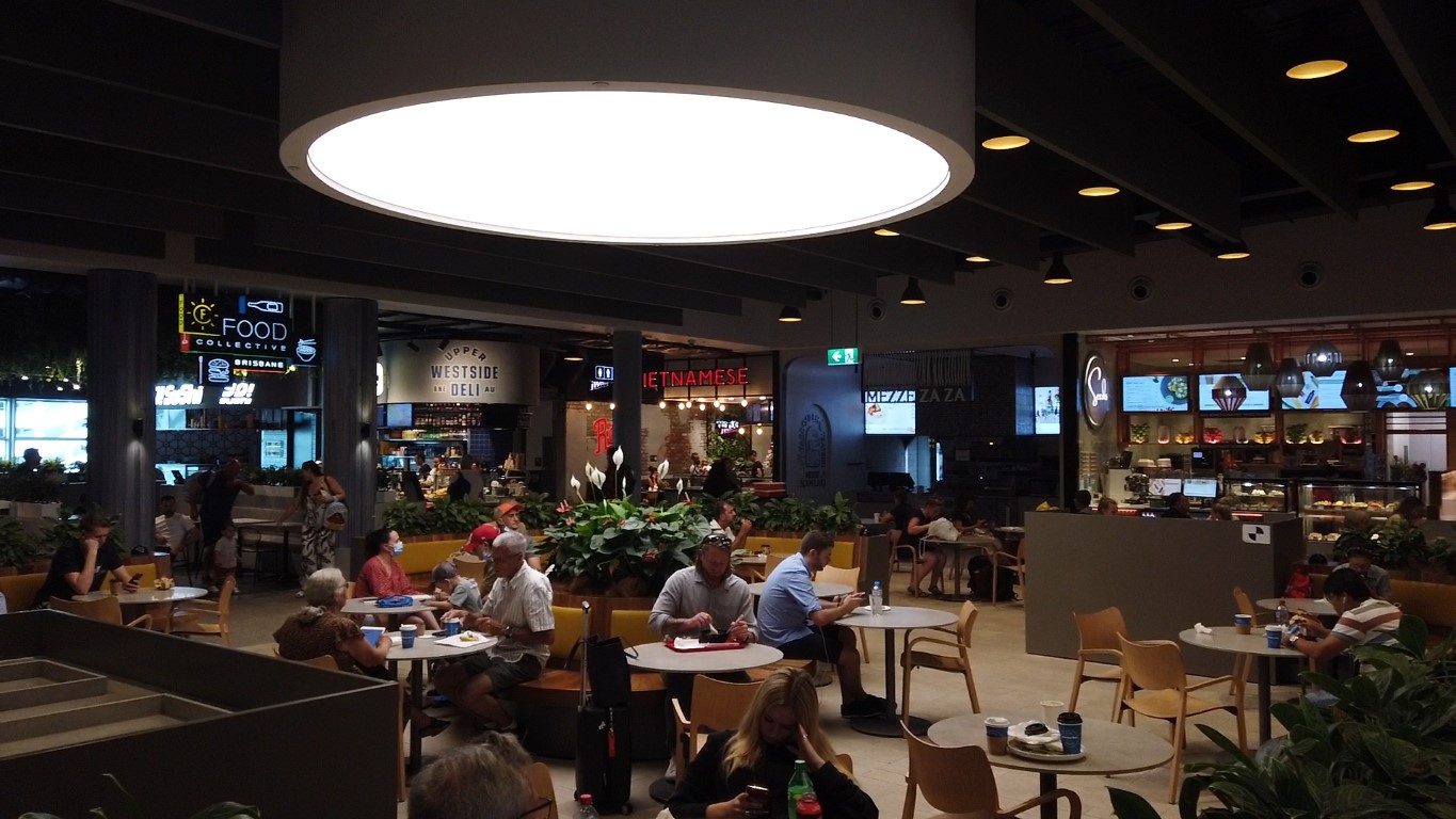 Food court at Brisbane Domestic Airport