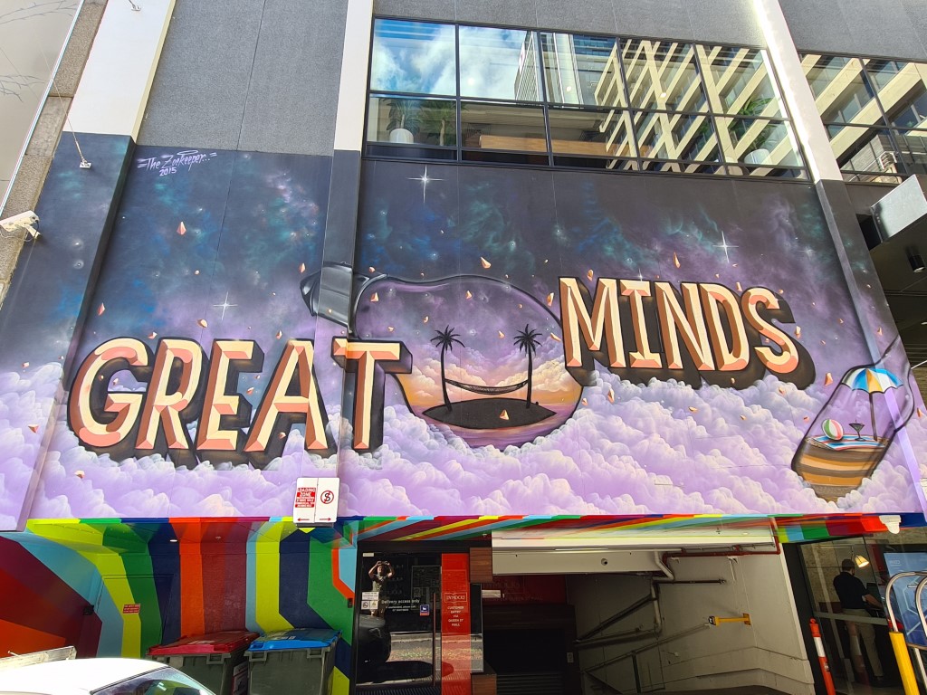 Great Minds Street Art Burnett Lane