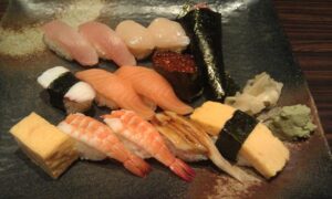 Sushi set meal at Hina Sushi Restaurant