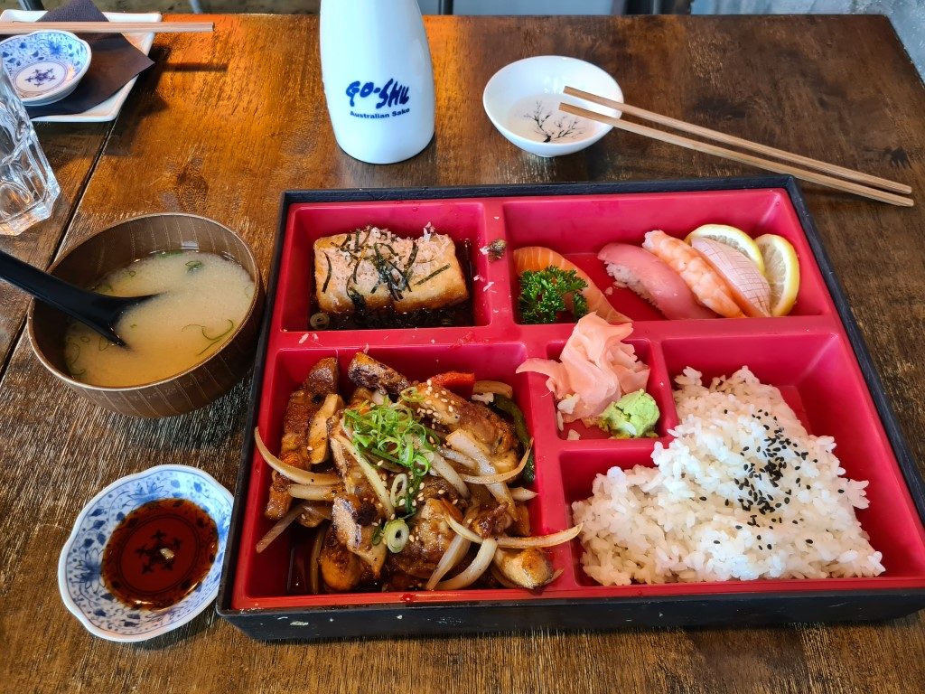 Japanese Bento Box at Ginza Izakaya Restaurant Parramatta