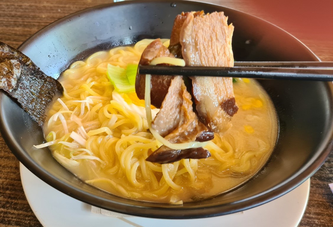 Slow cooked pork Ramen noodle soup at Akari Japanese in Sanur