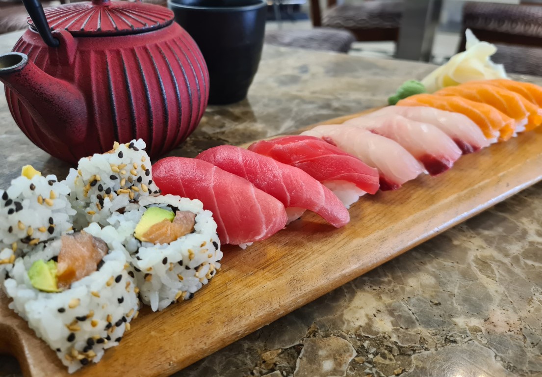 Assorted sushi at Sushi Mata