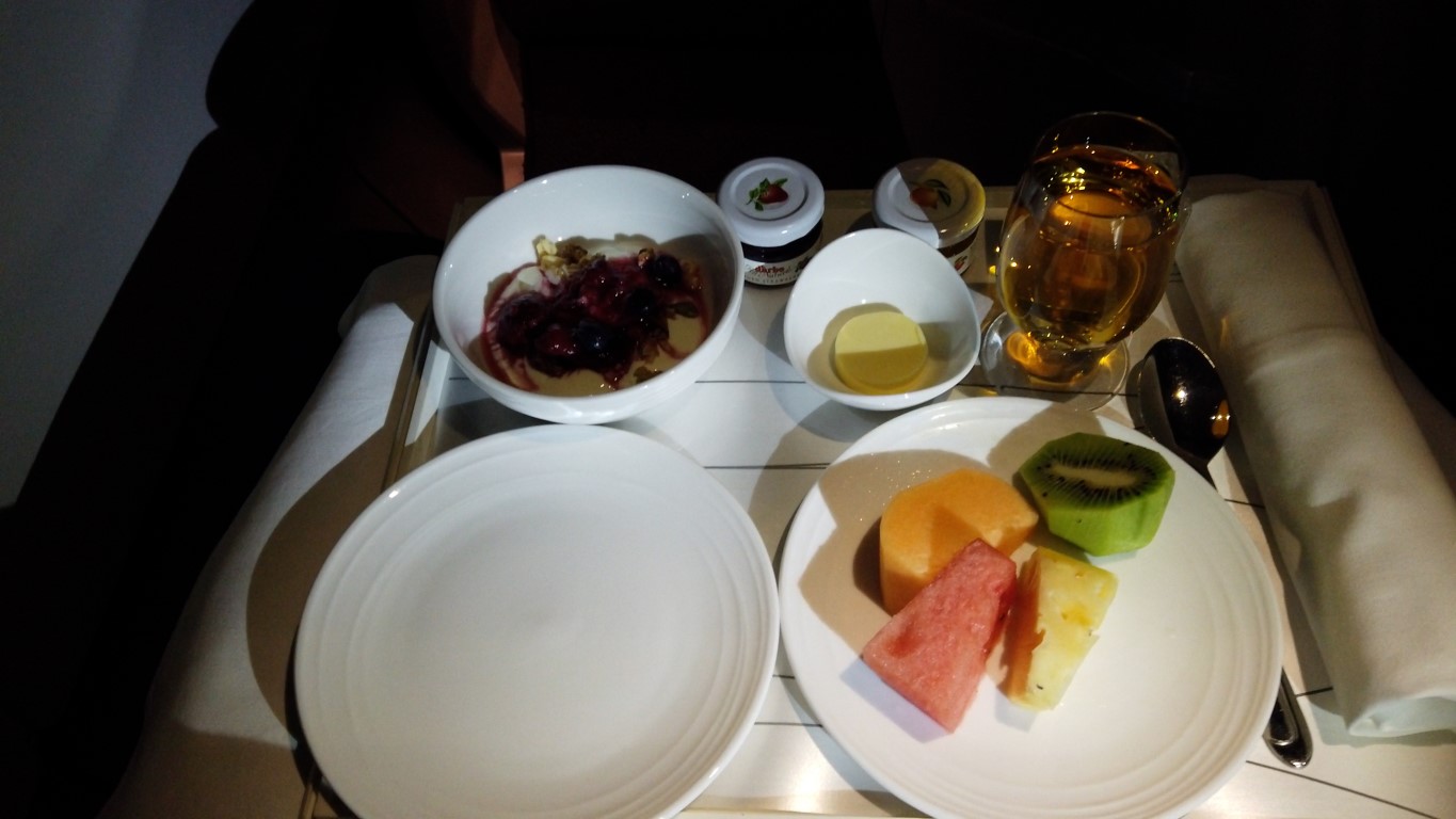 Breakfast in Malaysia Airlines Business Class