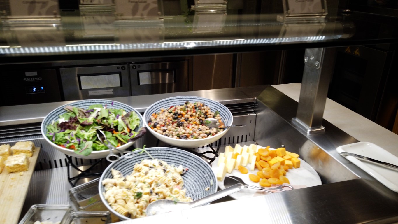 Buffet food at Plaza Premium Lounge at Sydney International Airport
