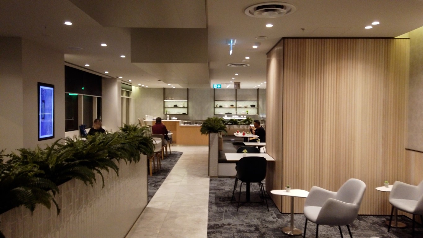 Inside Plaza Premium Lounge at Sydney International Airport
