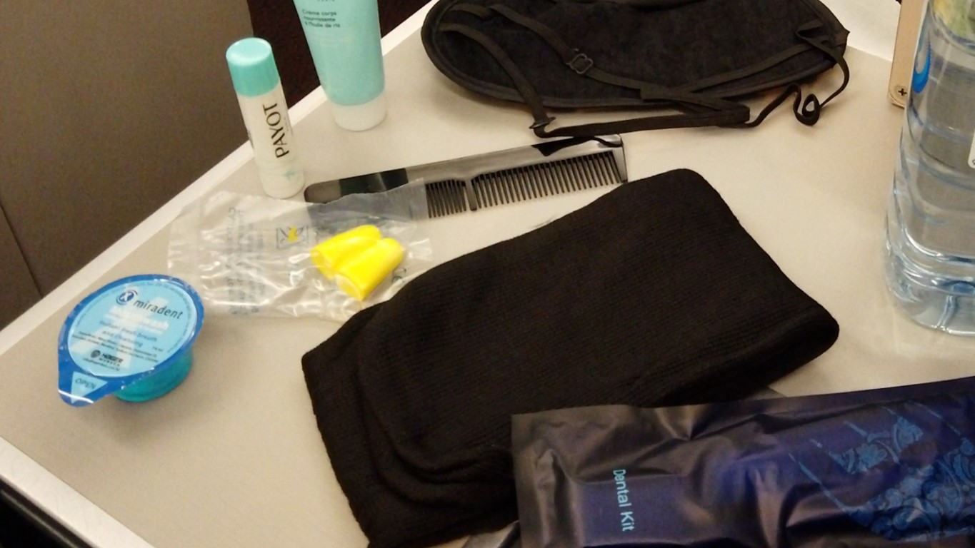 Inside the Amenities Kit on Malaysian Airlines Business Class