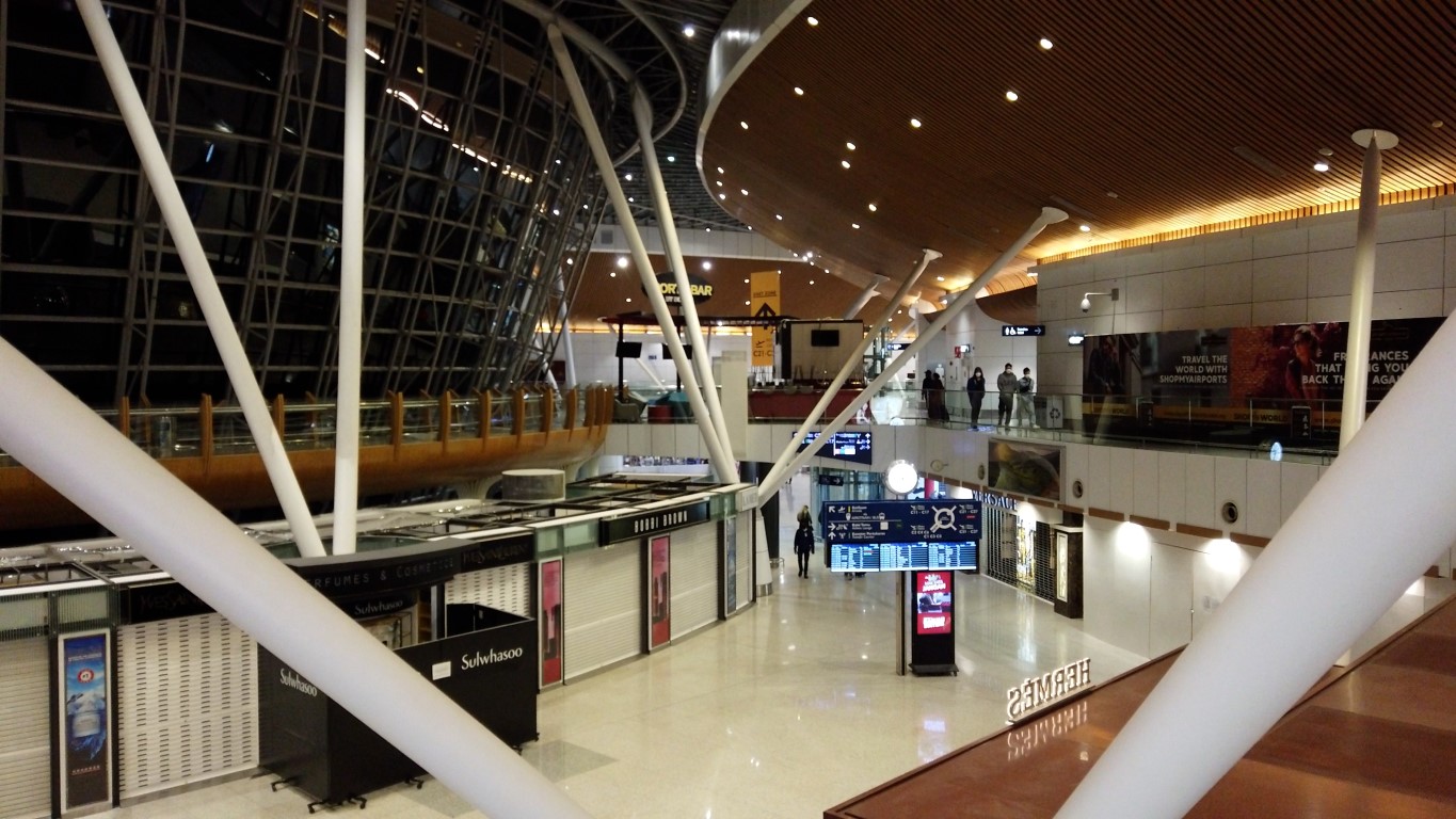 Kuala Lumpur International Airport very quiet
