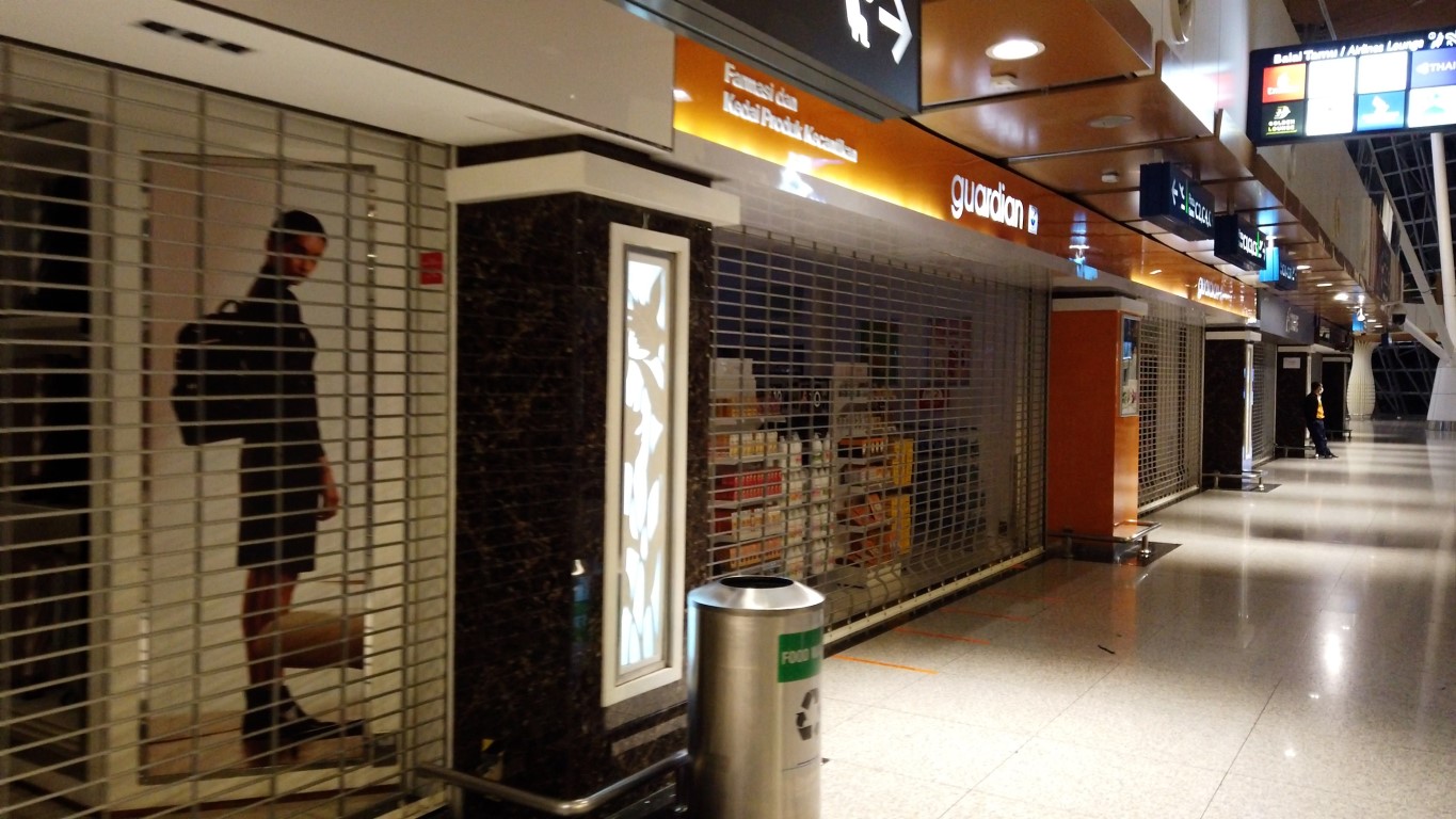 Stores closed in Kuala Lumpur International Airport