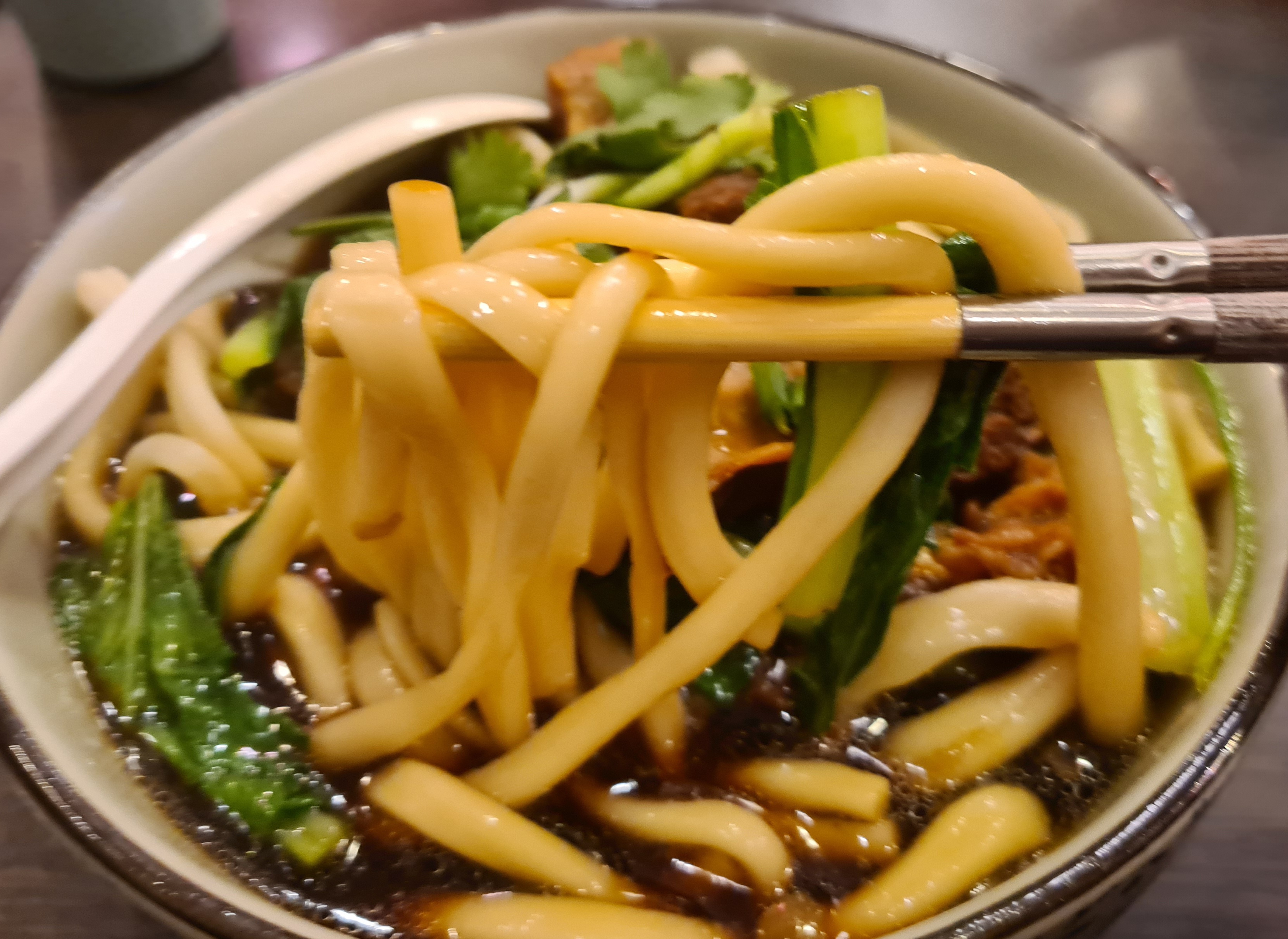 Thick Hand Pulled Noodles at Swanky Noodle Restaurant Parramatta