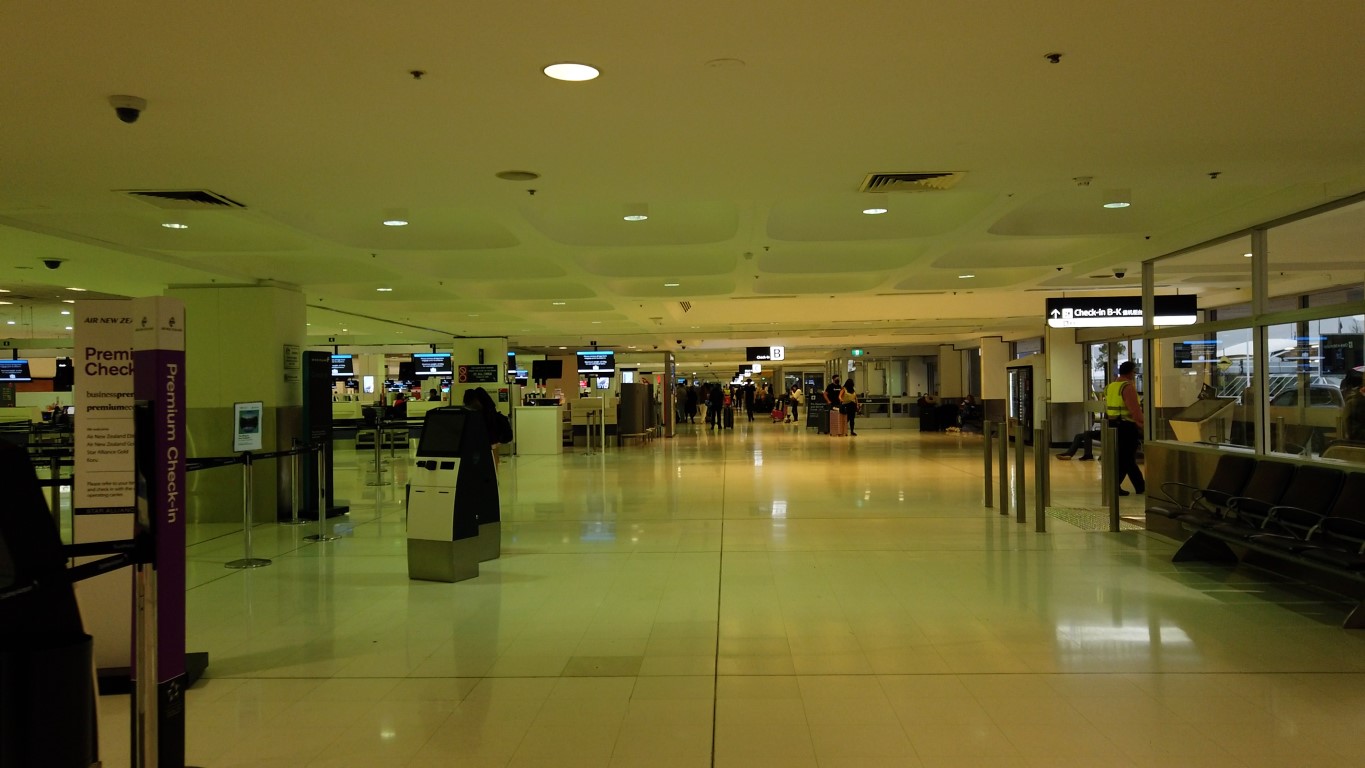 Very quiet at Sydney International Airport