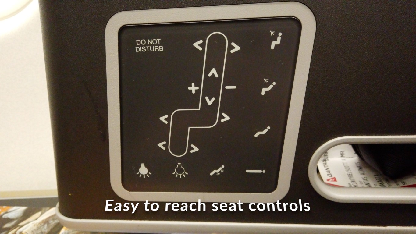 Easy to reach seat controls