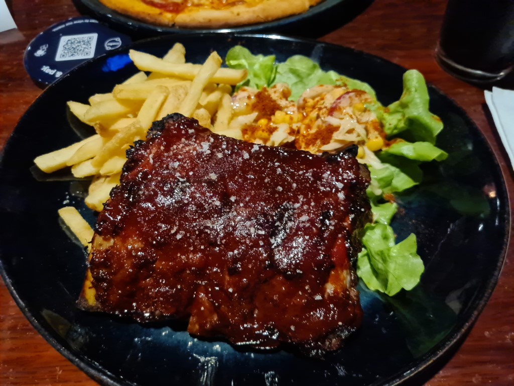 Half rack of ribs at Rattle N Hum Cairns