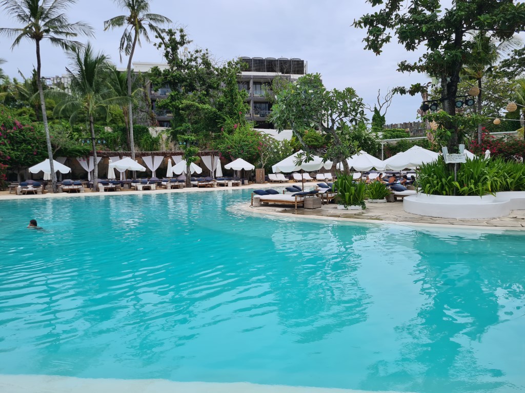 Largest Salt Water swimming pool at Mrs Sippy Beach Club Seminyak Bali