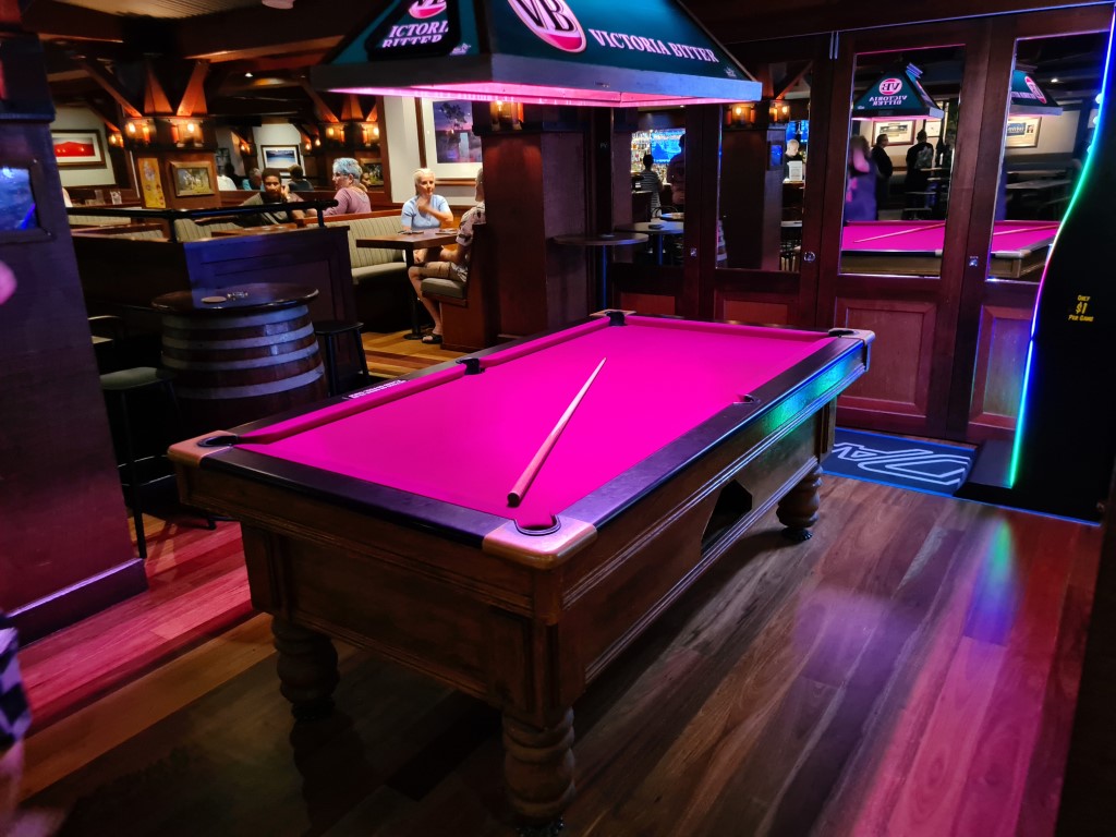 Pool table at Rattle N Hum Cairns