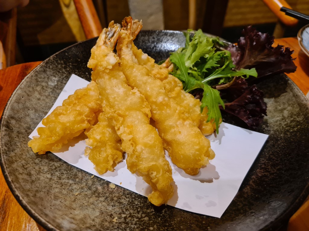 Tempura prawns at Yokozuna Japanese Restaurant Cairns
