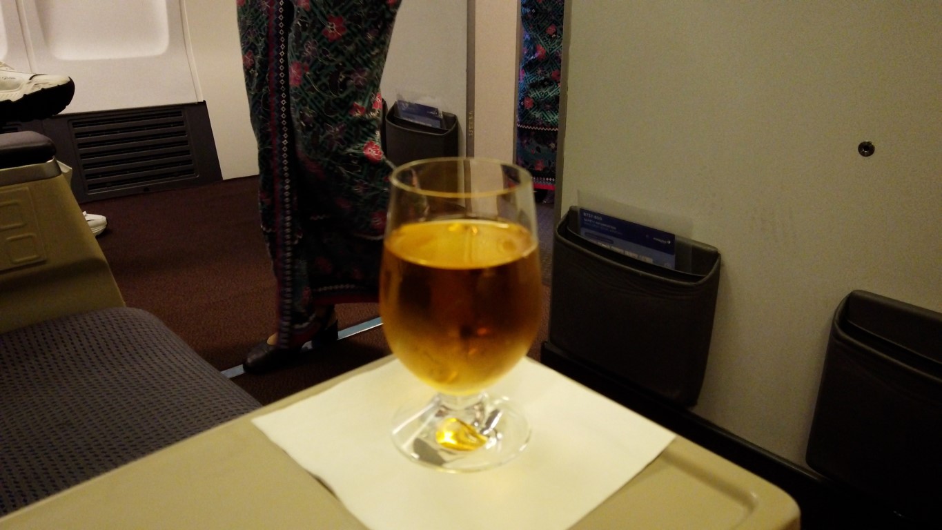 Welcome Drink on Malaysia Airlines B737-800 Business Class